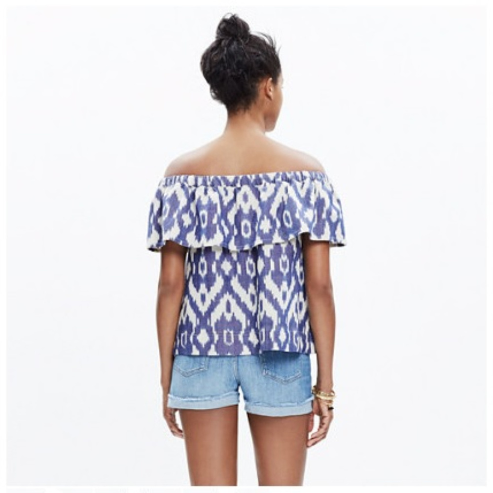 MADEWELL Ikat Off Shoulder Blouse NEW - Picture 3 of 7